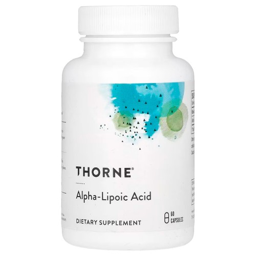 Thorne, альфа-липоевая кислота, 60 капсул (300 мг в 1 капсуле)